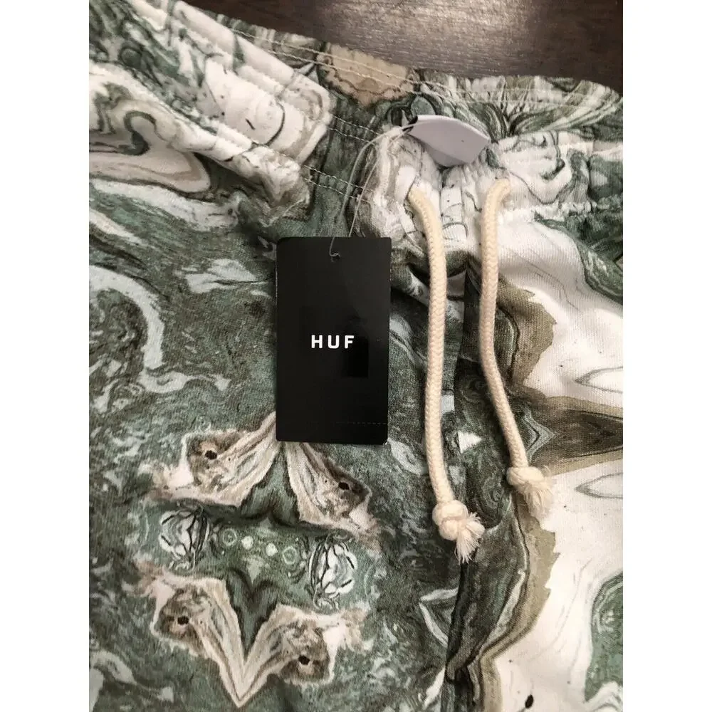 HUF - Swirl Fleece Pant - Olive Women’s Sz Small Waist 26-32